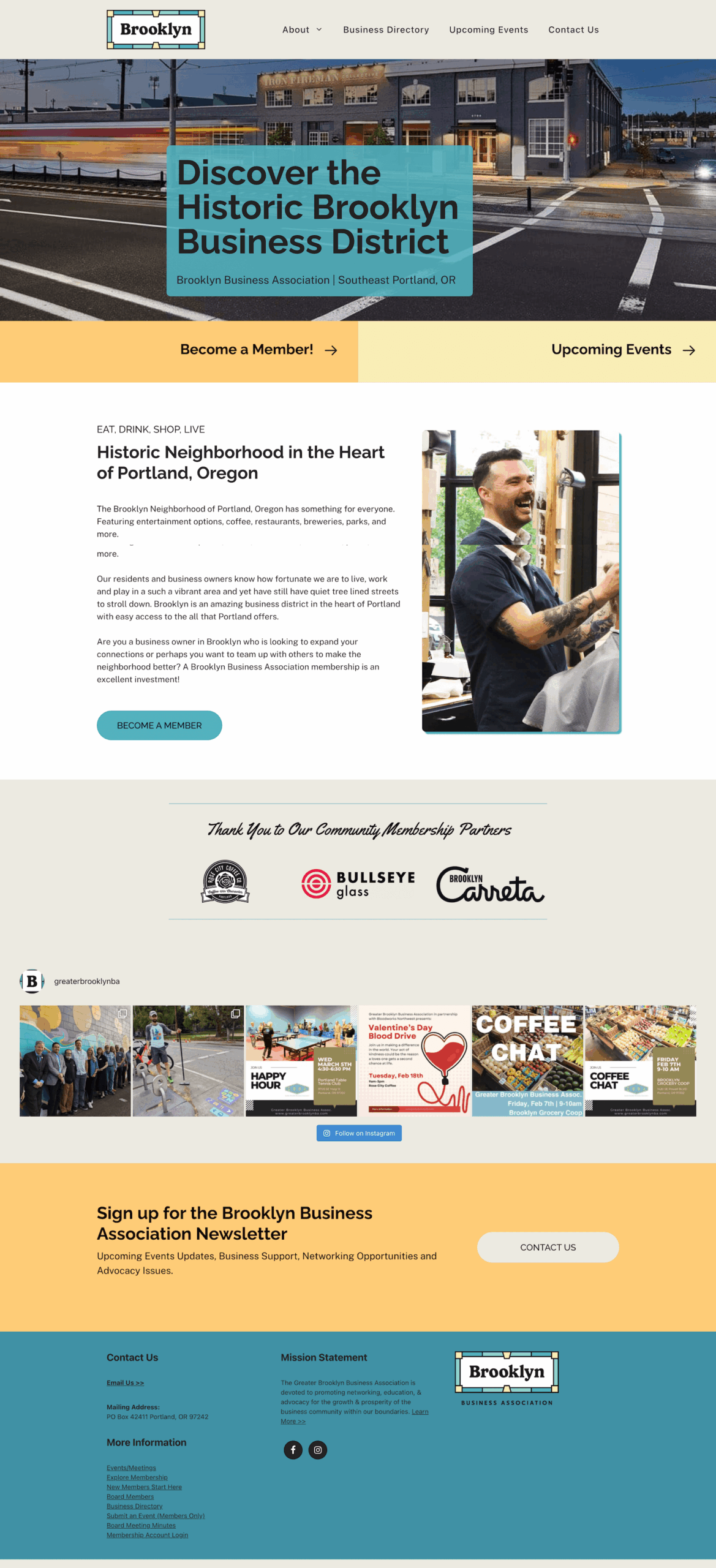 Greater Brooklyn business association website homepage